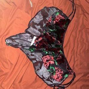 Savage x fenty exploded floral velvet and chiffon sleep short